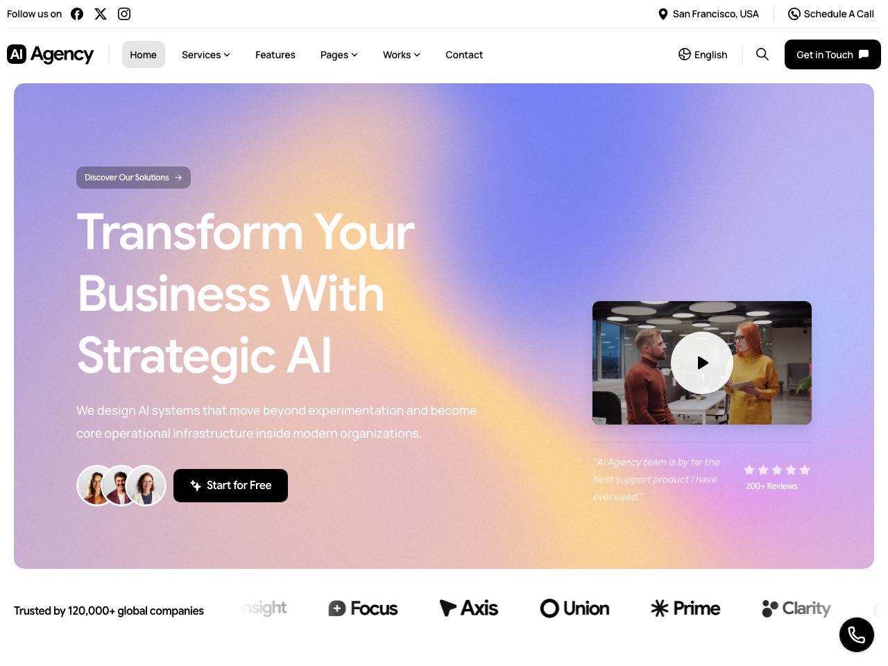 AI Agency · Elementor