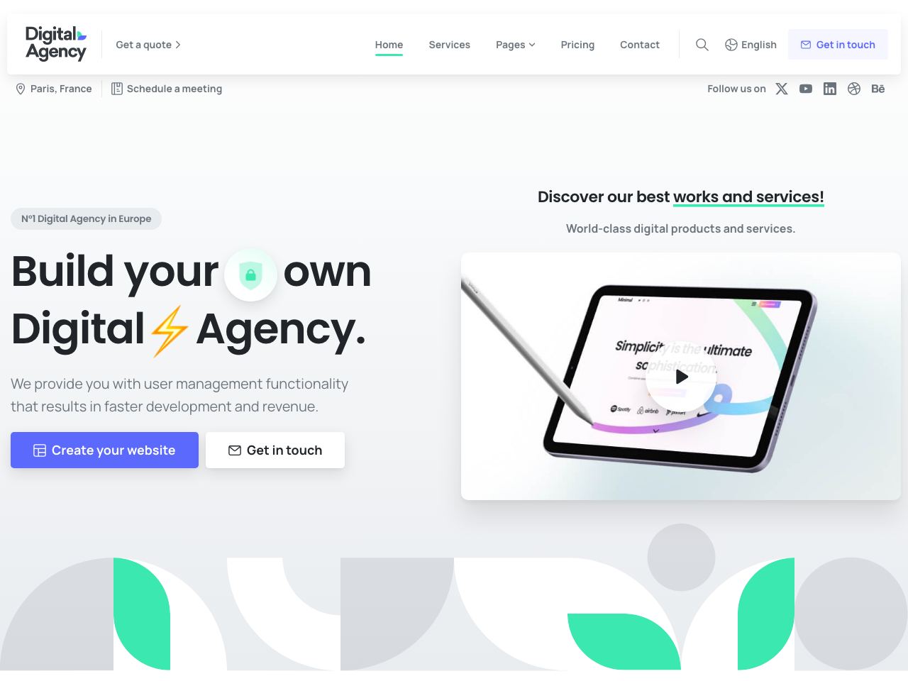 Digital Agency · Elementor