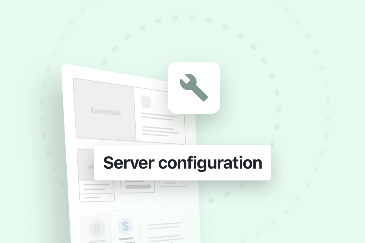Setting up the recommended server configuration