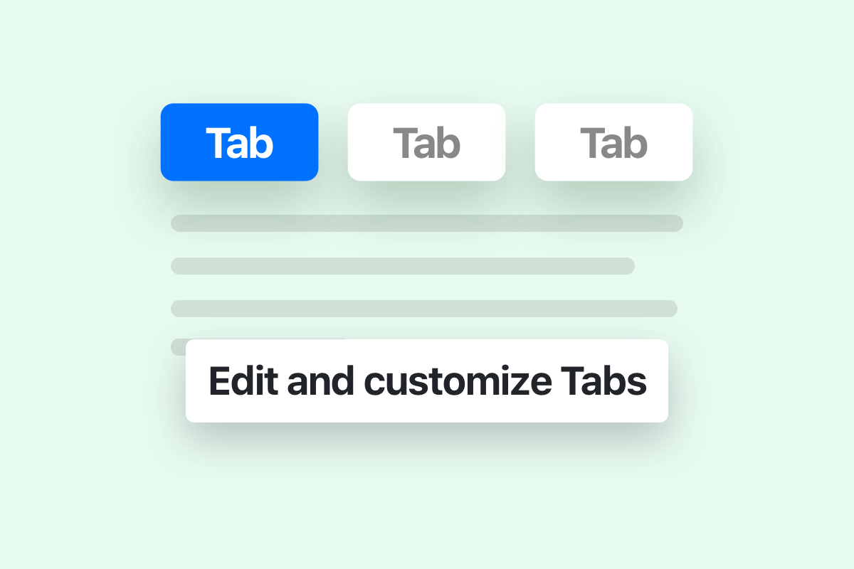 Edit and customize Tabs
