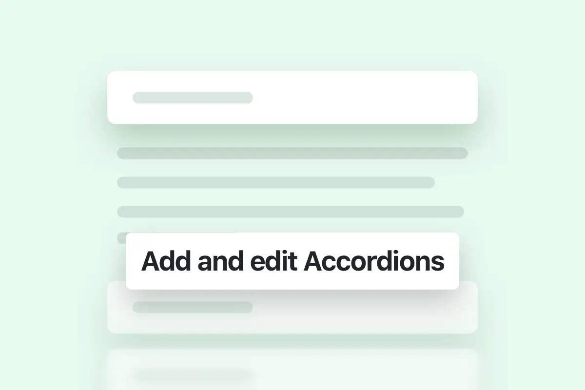Add and customize Accordions